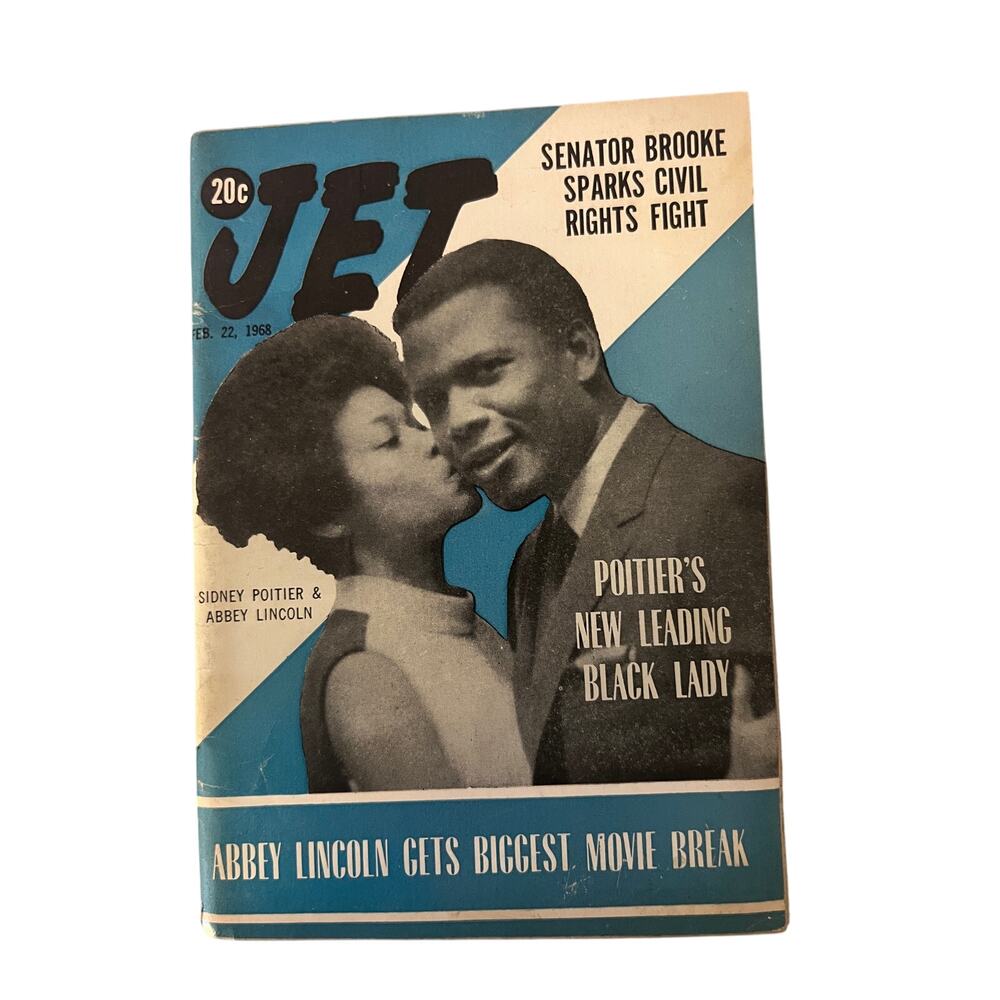 JET Magazine Feb 22 1968 Sidney Poitier Abbey Lincoln Civil Rights Vintage